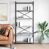 Bookshelf Grey sonoma 80 x 30 x 189.5 cm Engineered Wood 868410