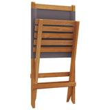 Folding Garden Chairs 8 pcs Anthracite Fabric and Solid Wood 3214642