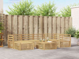 Outdoor Sofa Set 7 pcs White Polyester 3392134