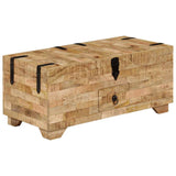 247327 Coffee Table Solid Mango Wood 80x40x35 cm
