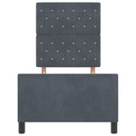 ZNTS Bed Frame Dark Grey 80x200 cm Velvet 3344838