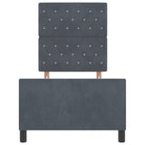ZNTS Bed Frame Dark Grey 80x200 cm Velvet 3344838