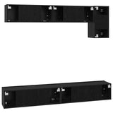 TV Cabinet Set 5 pcs Black Oak Engineered Wood 3393196