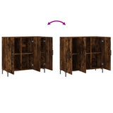 Sideboard Smoked Oak 90x34x80 cm Engineered Wood 828113