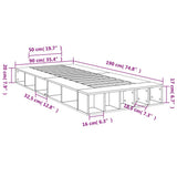 Bed Frame without Mattress Black 90x190 cm Single 3280525