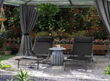 Set of Two Adjustable Back Sun Loungers - Black T3398P328478