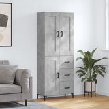 Highboard Concrete Grey 69,5x34x180 cm Engineered Wood 3200005