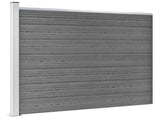Fence Panel Set WPC 872x146 cm Grey 3070458