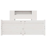 Bookcase Bed without Mattress White 140x190cm Solid Wood Pine 3322434