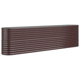 Garden Raised Bed Galvanised Steel 260x40x68 cm Brown 318905