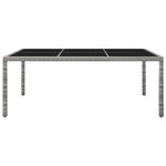 Outdoor Dining Table Grey 200x150x74 cm Poly Rattan 46130