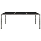 Outdoor Dining Table Grey 200x150x74 cm Poly Rattan 46130