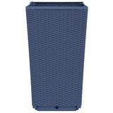 Garden Planters 2 pcs Blue Grey 32.5x32.5x57 cm PP 367846