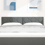 Headboard with Headboard Dark Grey 144 cm Faux Leather 42007242
