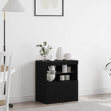 LED Sideboard Black 60.5 x 37 x 67 cm Engineered Wood 863029