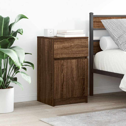 ZNTS Bedside Cabinets 2 pcs Brown Oak 39x35x65 cm Engineered Wood 861332