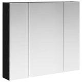 Bathroom Mirror Cabinet with Shelf Black Oak 80 x 14.5 x 70 cm 889104