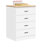 ZNTS Garage Storage Cabinet White 60x51x85 cm Solid Wood Pine 860598