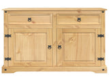Kitchen Trolley 2 pcs Honey Wax 112 x 70 x 91.5 cm Solid-Pine 3425384