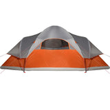 Family Tent Dome 9-Person Orange Waterproof 94565