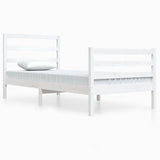 Bed Frame without Mattress White Solid Wood Pine 90x200 cm 3104992
