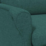 Armchair Dark green 76 x 94 x 102 cm Fabric 42009844