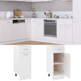 Drawer Bottom Cabinet Lyon White 30x46x81.5 cm Engineered Wood 801204
