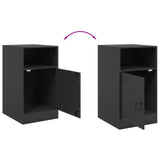 ZNTS Bedside Cabinets 2pcs Black 34.5x39x62 cm Steel 841764