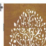 Garden Gate 85x100 cm Corten Steel Tree Design 153209