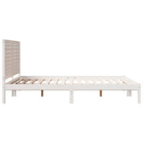 Extra Long Bed Frame without Mattress White 160x220 cm Solid Wood 3309316