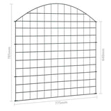 Arched Garden Fence Set 77.5x78.5 cm Green 146103