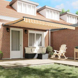 Awning Frame Yellow and White 400 x 300 cm 3330497