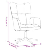 Relaxing Chair with a Stool Wine Red Velvet 328111