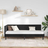 Corner Bed Frame with Headboard Black 80 x 200 cm Velvet 42016413