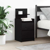 Bedside Cabinets with 2 Drawers 2 pcs Black 38x34x80 cm 861358