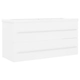 Sink Cabinet with Built-in Basin White Engineered Wood 3099068