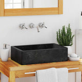 142772 Sink 45x30x12 cm Marble High Gloss Black