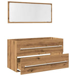 ZNTS 2 Piece Bathroom Furniture Set Artisan Oak Engineered Wood 856389