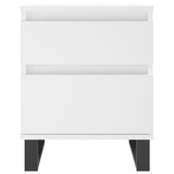 Bedside Cabinets 2 pcs White 40x35x50 cm Engineered Wood 830685
