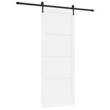 Sliding Door ORKDAL White 93 x 232 cm Solid Pine Wood 3333827