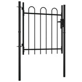 Single Door Fence Gate "BOXTEL" with Hoop Top 100 x 75 cm 144361