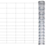 ZNTS Garden Fence Galvanised Steel 50 m 150 cm Silver 149505