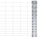 ZNTS Garden Fence Galvanised Steel 50 m 150 cm Silver 149505