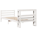 Bed Frame without Mattress White 90x190 cm Single Solid Wood Pine 3305813