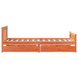 Bed Frame without Mattress Wax Brown 75x190 cm Small Single Solid Wood Pine 3301589