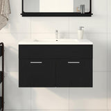 Sink cabinet Black Oak 38.5 x 100 x 46 cm Engineered Wood 862529