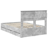 Bed Frame with Drawer Concrete Grey 120 x 200 cm Engineer Wood 3409865