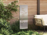 Garden Privacy Screen Floral Silver 32 x 140 cm Stainless steel 876256