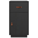 Desk Cabinet Black 40x50x75 cm Solid Wood Pine 820101