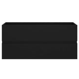 Sink Cabinet with Built-in Basin Black Engineered Wood 3071568